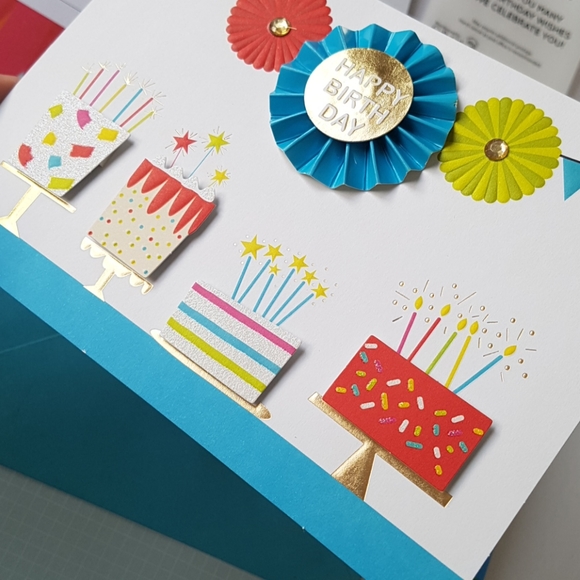 2 pcs C R Gibson Luxury Card Happy Birthday (1 Card with envelopel - Picture 5 of 16